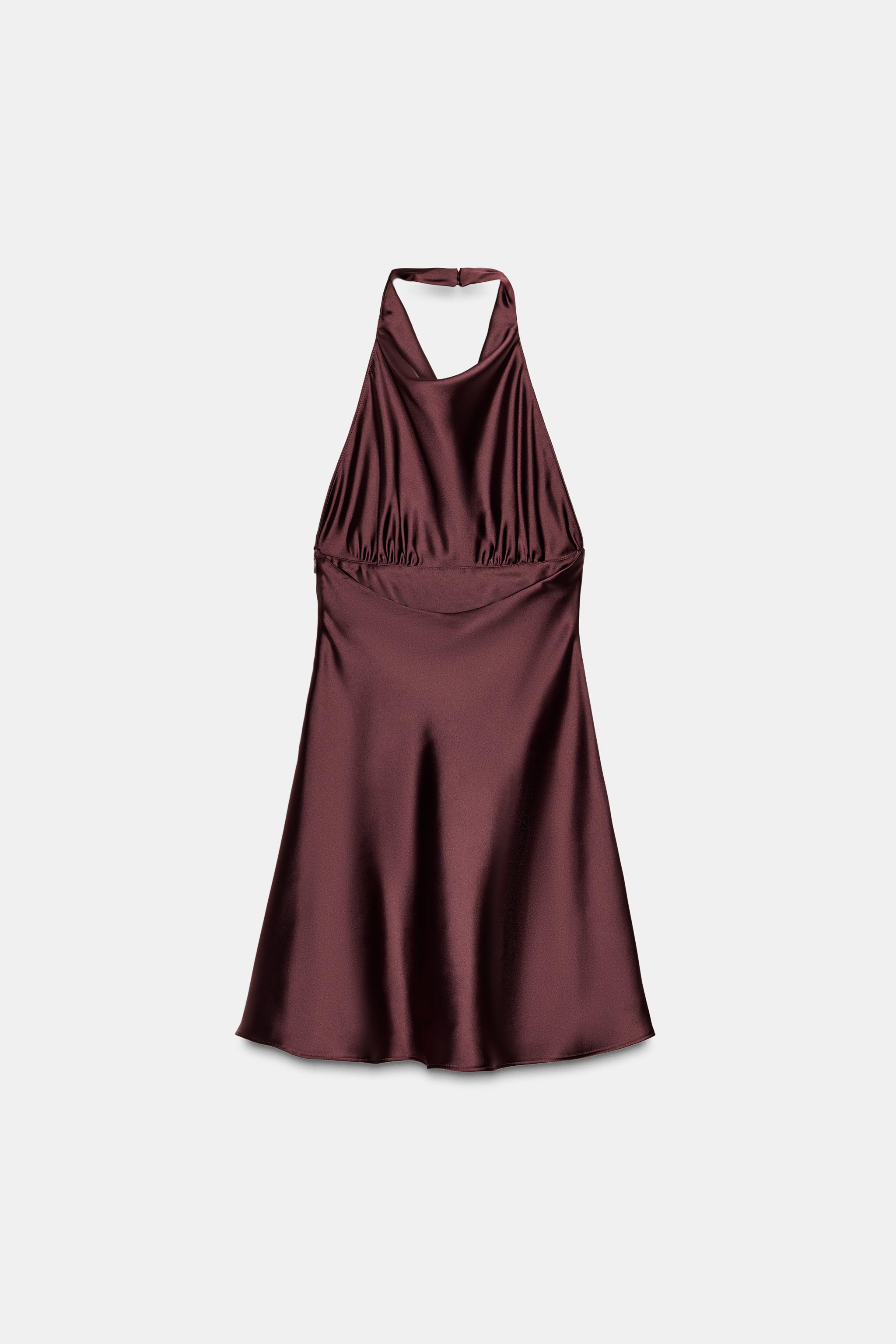 SATIN EFFECT MINI DRESS